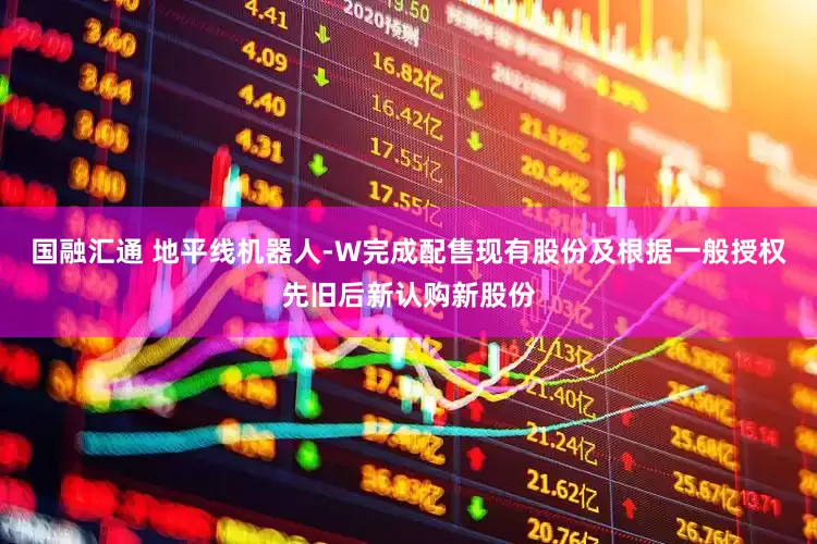 国融汇通 地平线机器人-W完成配售现有股份及根据一般授权先旧后新认购新股份